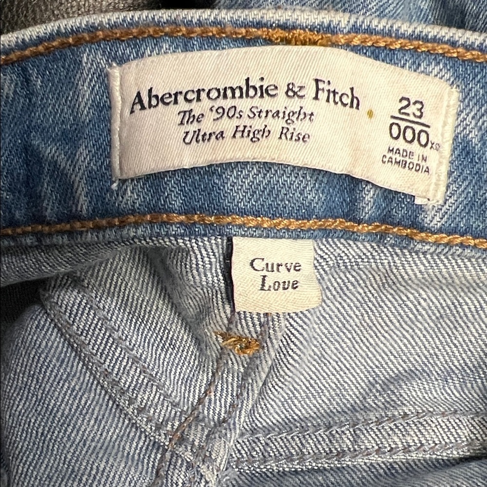 Abercrombie & Fitch Light Blue Straight Leg Jeans - Picture 5 of 5